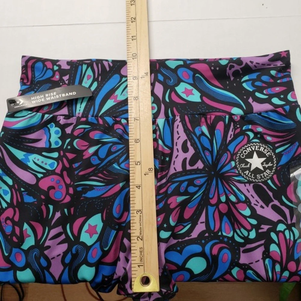 Converse All Star Leggings Girls Large‎ Blue Butterfly High Rise Whimsygoth